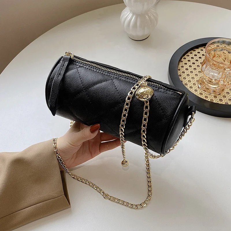 

Black Women Leather Tote Designer Brand Girl Cross body Bags Chain Handbags For Women 2021, Women handbags