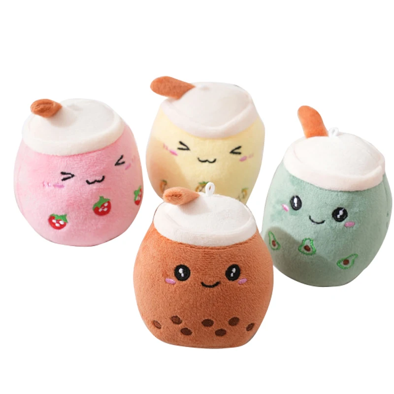 

Cute Expression Milk Tea Cup Pendant Plush Toy Doll Bag Charm Key Chain Bag Hanging Decoration Boba Plush Keychain