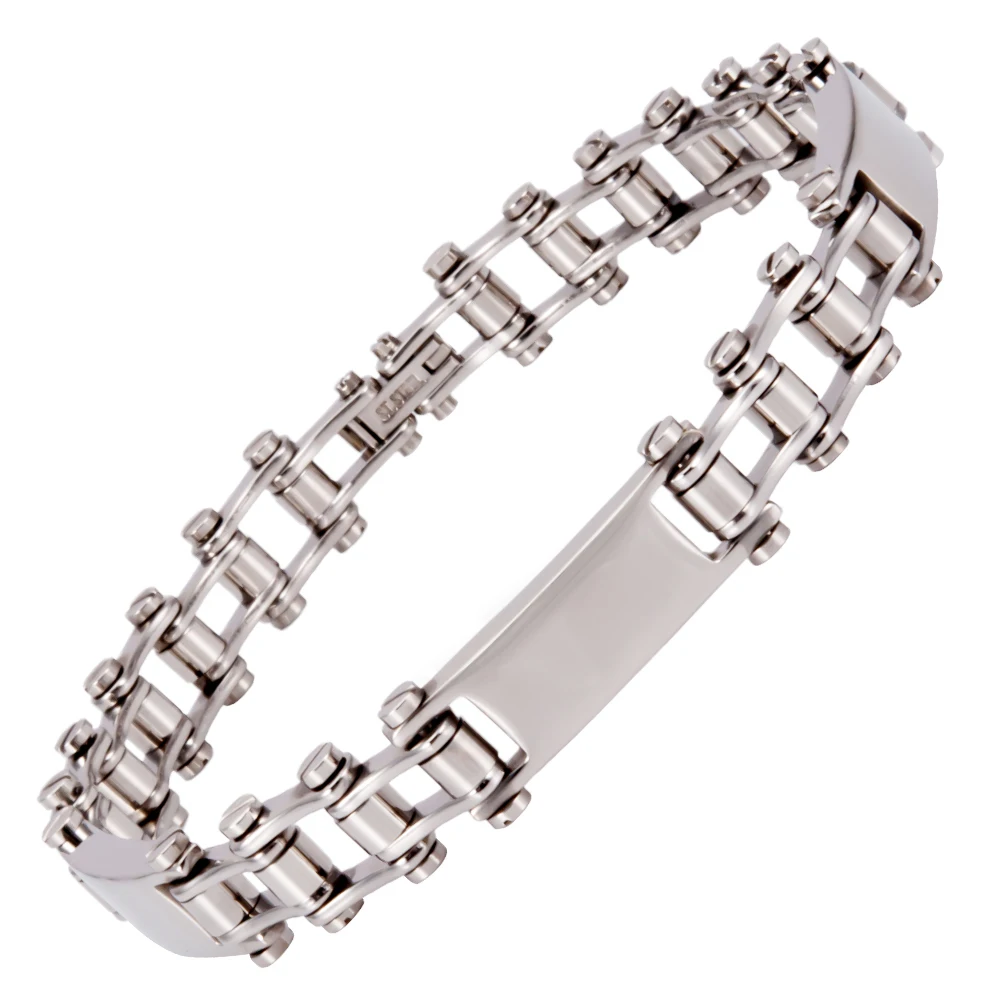 

inox fashion metal stainless steel bike chain bracelet for men