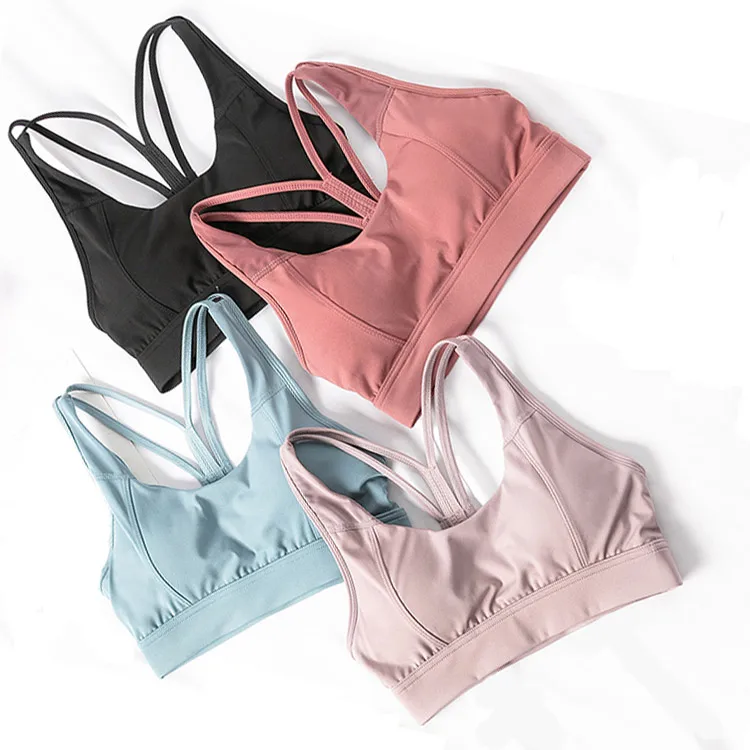 

Amazon top seller yoga beauty back bra top yoga bra for women, Black, pink, green