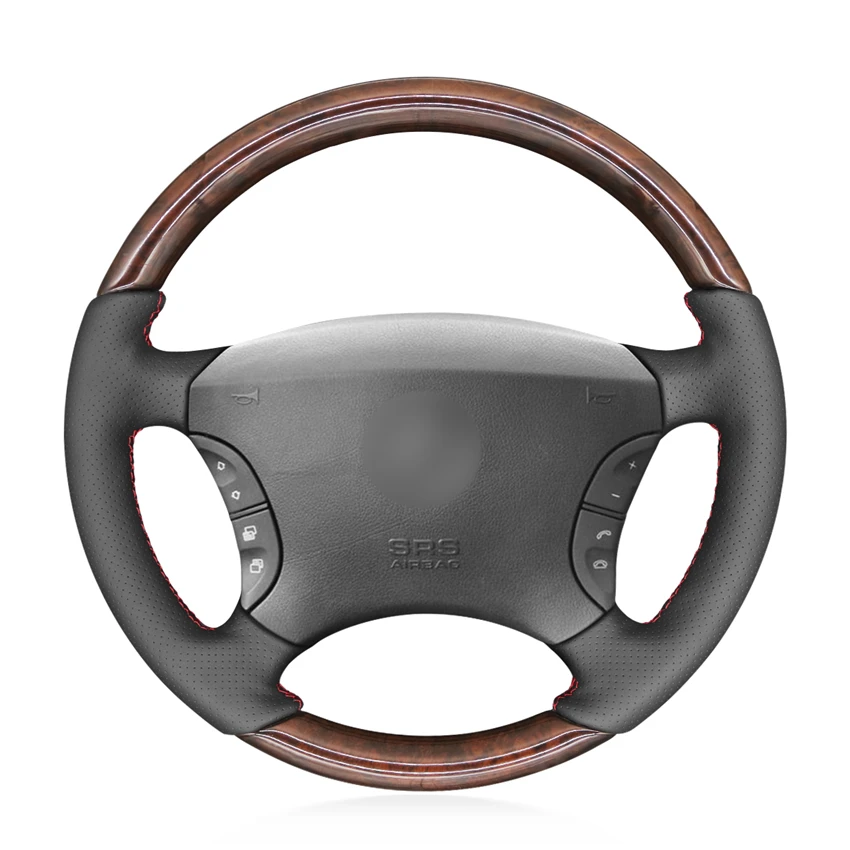 

Hand Sewing Custom Artificial Leather Steering Wheel Cover for Mercedes Benz W220 W215 S430 S500 CL500 2000 2001 2002 2003 2004