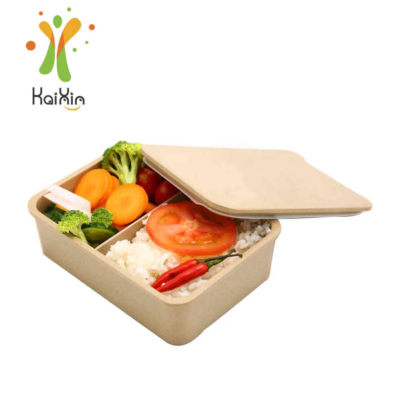 

Child gift dinnerware set rice husk compostable food container biodegradable lunch box, Rice husk natural color