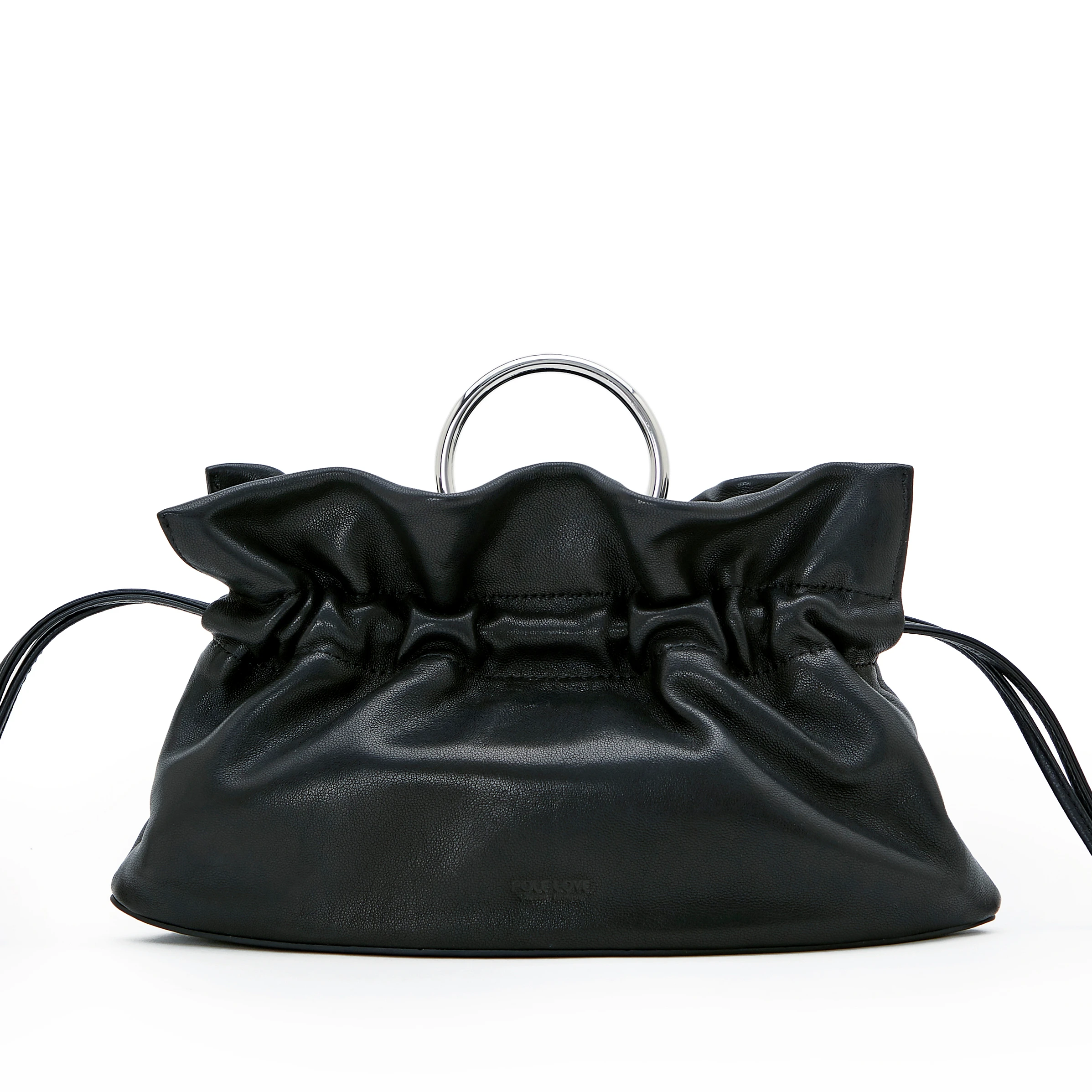 

POLE LOVE OEM designer cloud bags high-quality sheepskin one-shoulder high-end drawstring ladies bag women bags lady handbags, Black