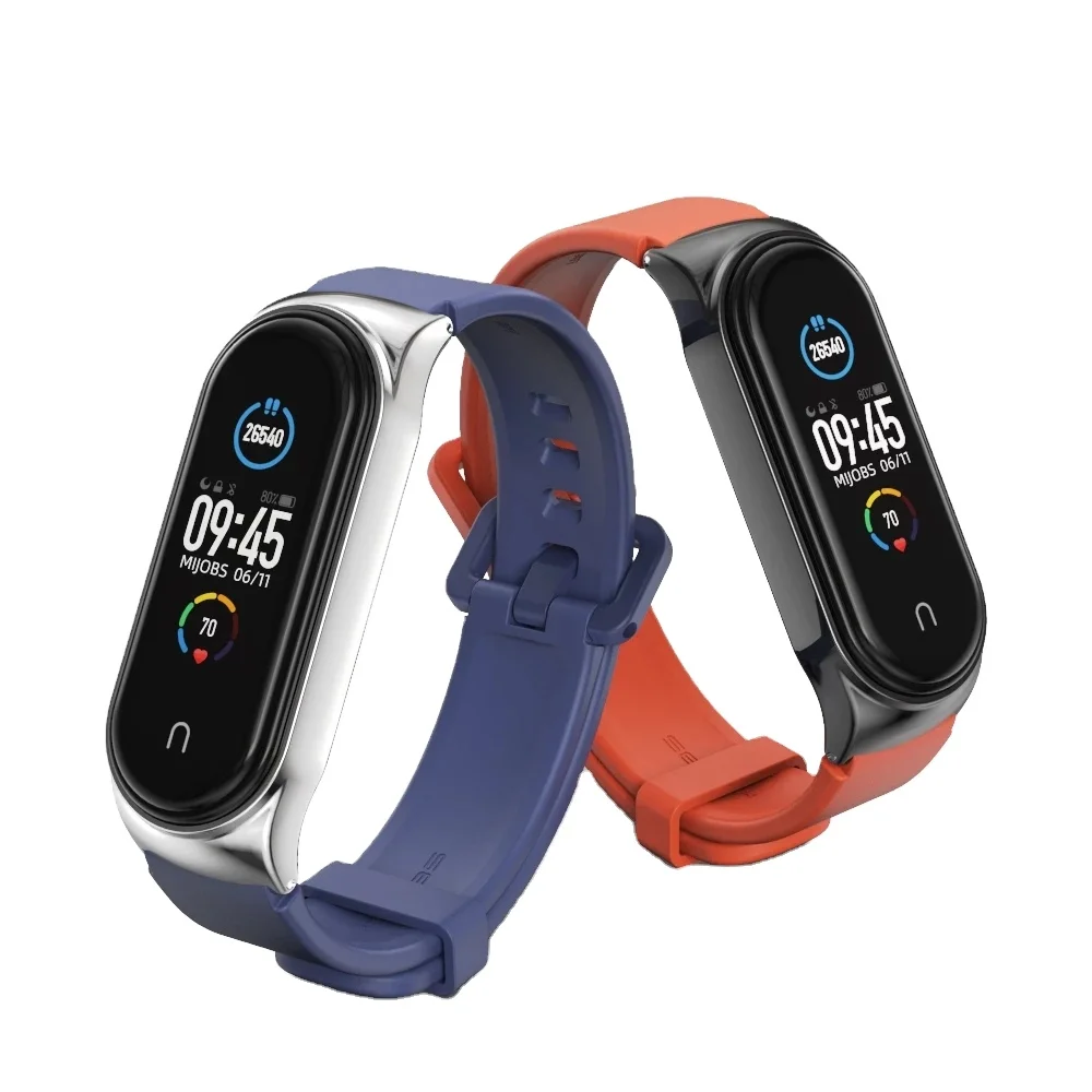 

Sport Rubber Silicone Smart Watch Bracelet Mi Band 5 3 4 Strap