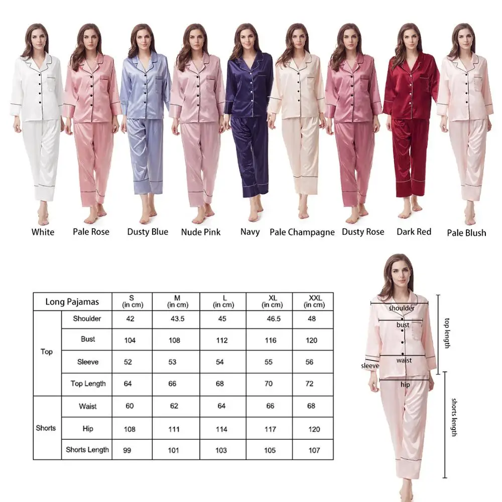 
Silk floral satin women pajama set 