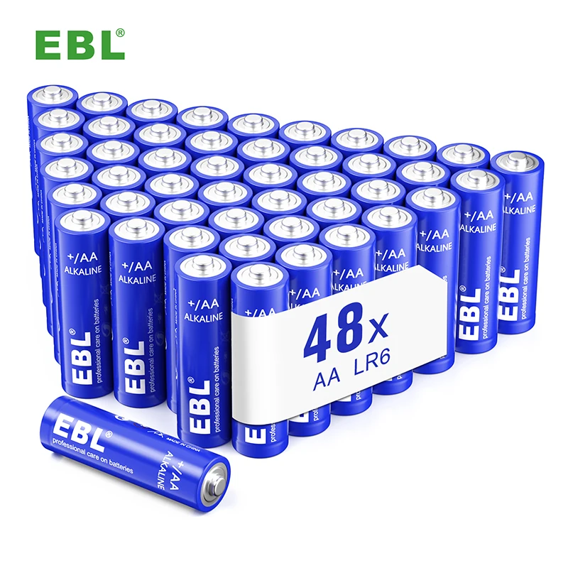 

2700mAh Pilas Alcalinas No. 5 Dry Battery Double A Batteries AA EBL 1.5v IR6 Primary Alkaline AA Battery Pack