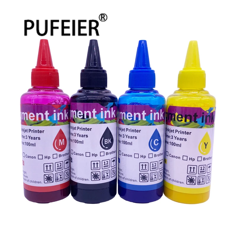 

100ML Bottle Premium Refill Pigment Ink For Epson 4 Color Inkjet Printer Printing Pigment Ink