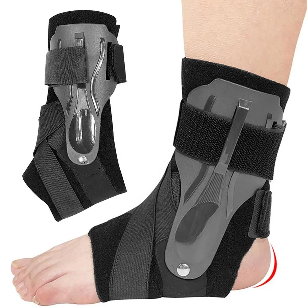 

Ankle Support Fixed Ankle Brace Protector Fitness Basketball Sport Foot Guard Sprains Injury Wrap Orthosis Stabilizer, Black