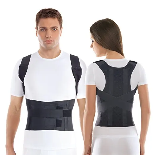 

Adjustable Back Brace Shoulder Belt Posture Support Correction Band Clavicle Body Posture Corrector for Men and Women, Black