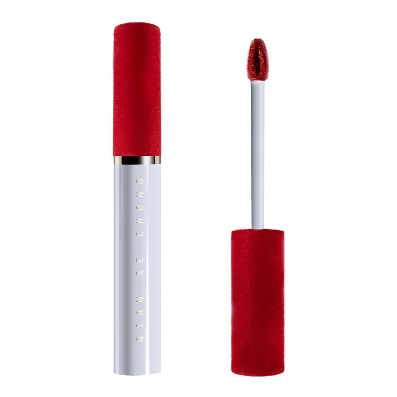 

Velvet air lip lacquer matte finish easy to color water mist lip mud moisturizing tomato color red students are not easy to fade, Picture shown