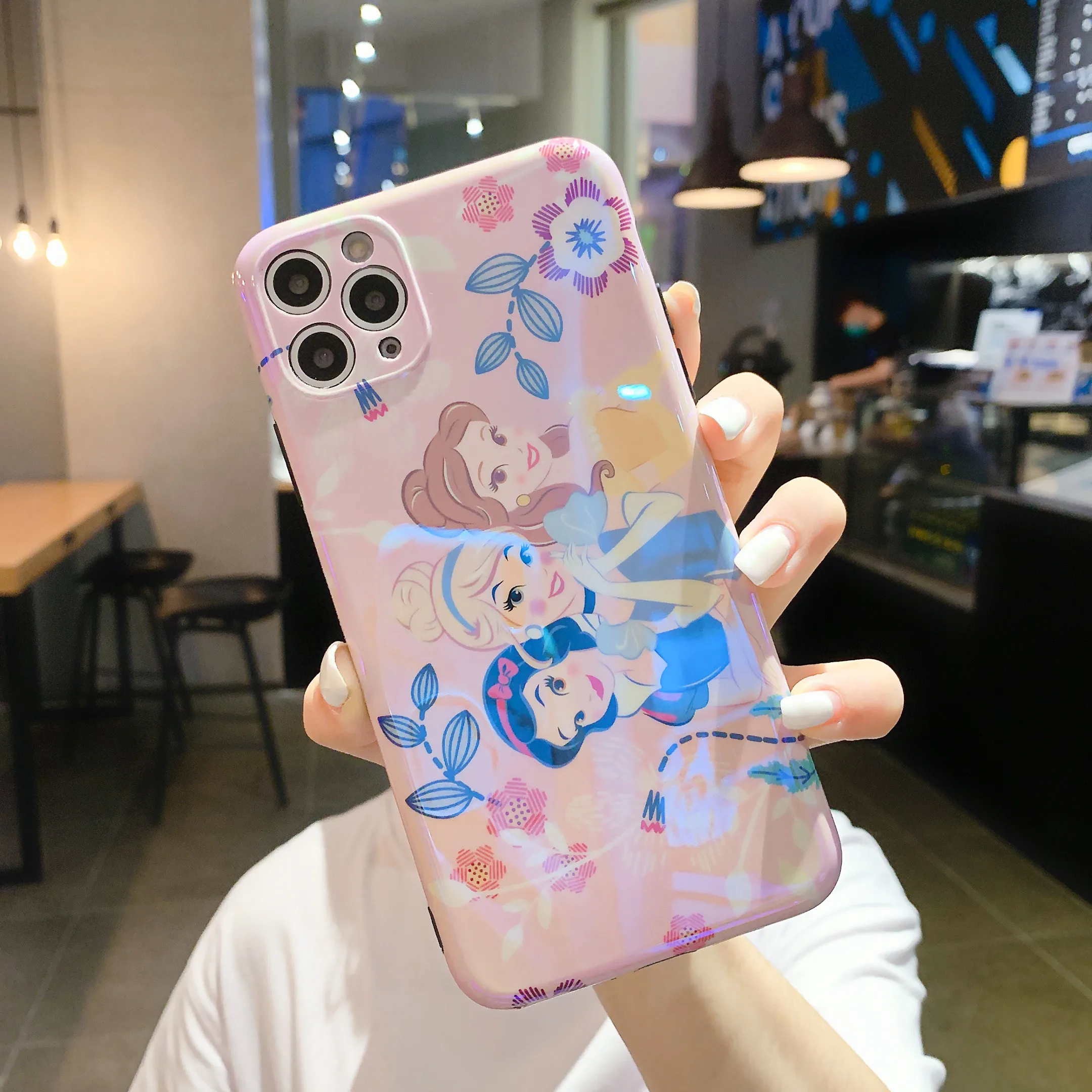 

2021 Anime Alice Princess Blue Light IMD Phone Case For iPhone 12 Pro Max 8 Plus XR XS Max 11 SE2020 Back Cover Cartoon IMD Case