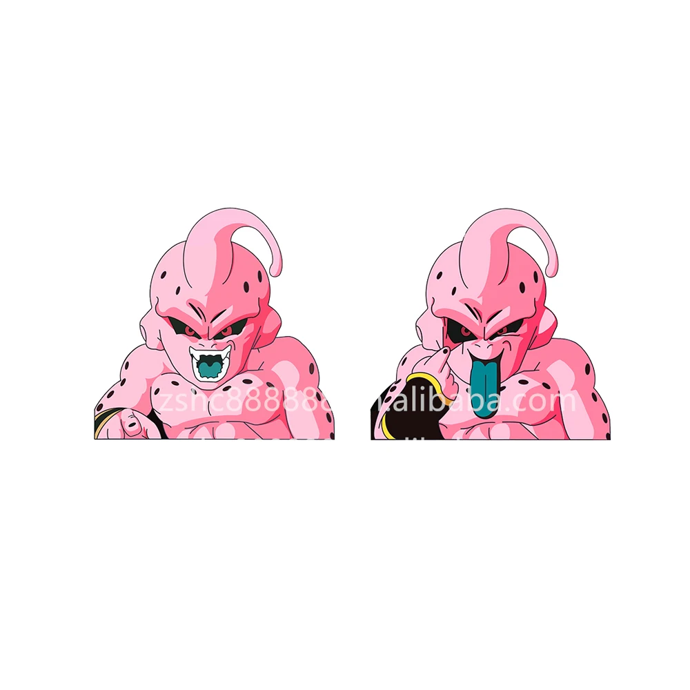 

Cute Anime Majin Buu Motion Sticker DB Car Sticker Anime Waterproof Decals for Cars Laptop Refrigerator Etc