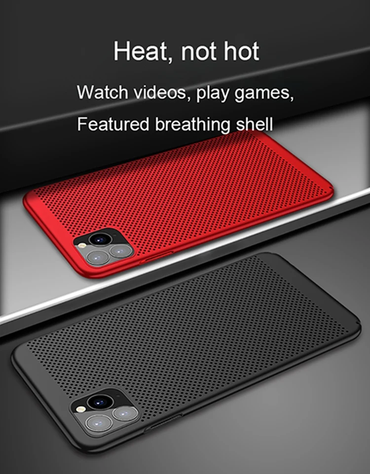 OTAO Heat Dissipation Telefon Phone Case For iPhone 11 Pro Max X XS XR 7 8 6s Plus Ultra Thin PC Matte Mobile Phone Shell Cover