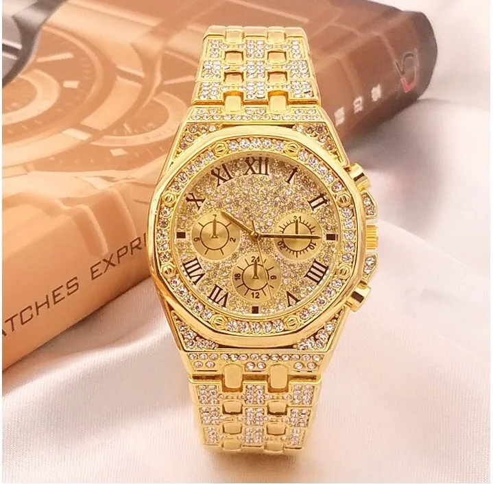 

Christmas Gift Mens Watches Brand Your Own Luxury China Trendy Watch Bracelets With Rhinestone