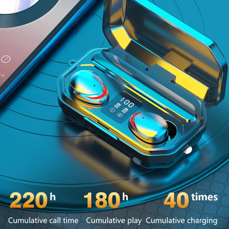 2020 New M15 wireless TWS BT 5.1 headset 9D Stereo Earbuds Touch Power Bank Bluetooth Earphones with Mic