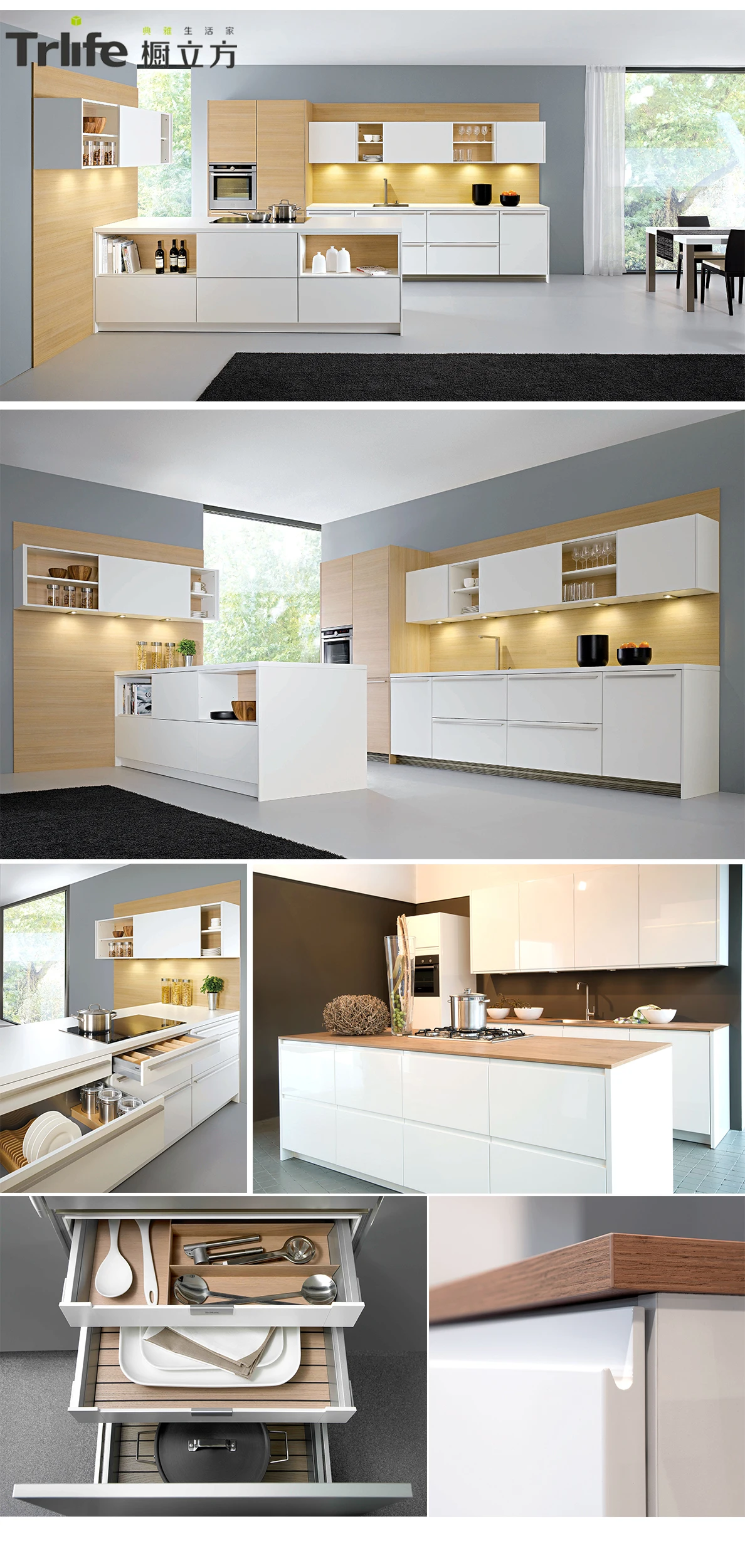 Wholesale high gloss medium density fiberboard modern paint kitchen cabinet