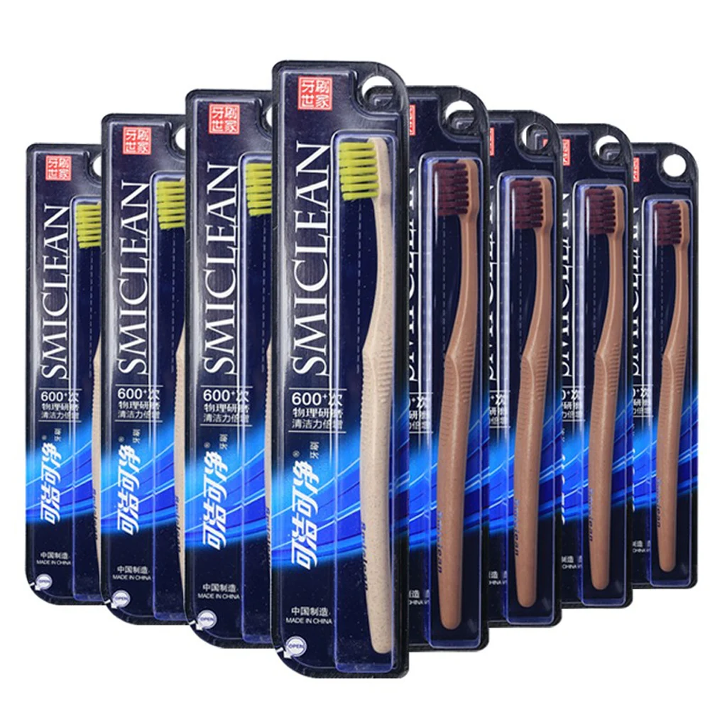 

sanxiao new biodegradable wheat straw  tooth brush, Grey brown