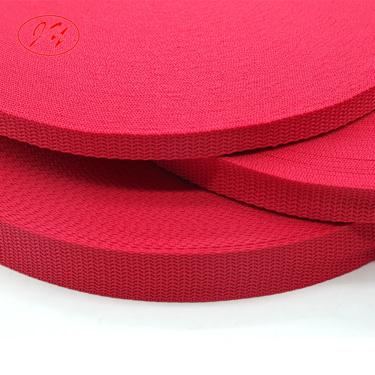 

25mm PP Webbing Band Plain Woven Polypropylene Webbing Strap for Bags, Red