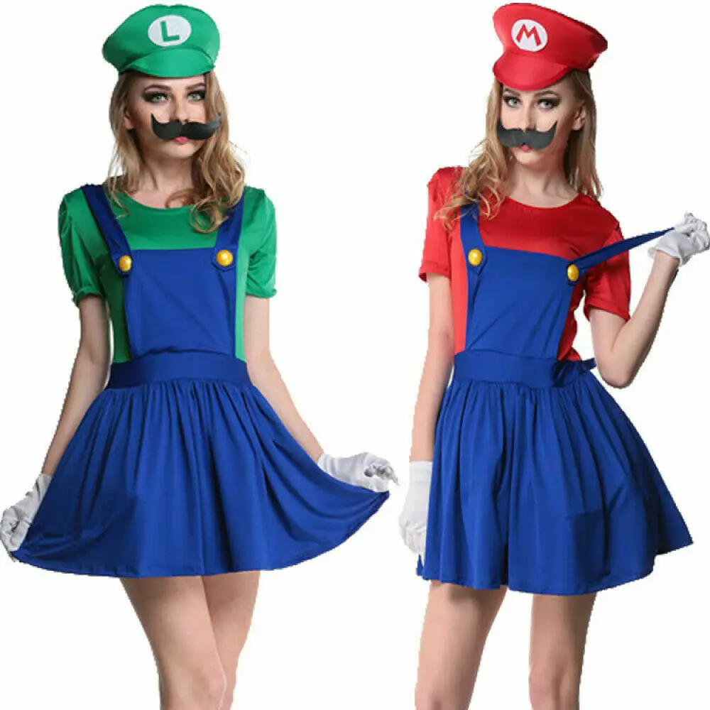 

Super Mario Bros Cosplay Dance Costume Set Children Halloween Party MARIO & LUIGI Costume, Photo