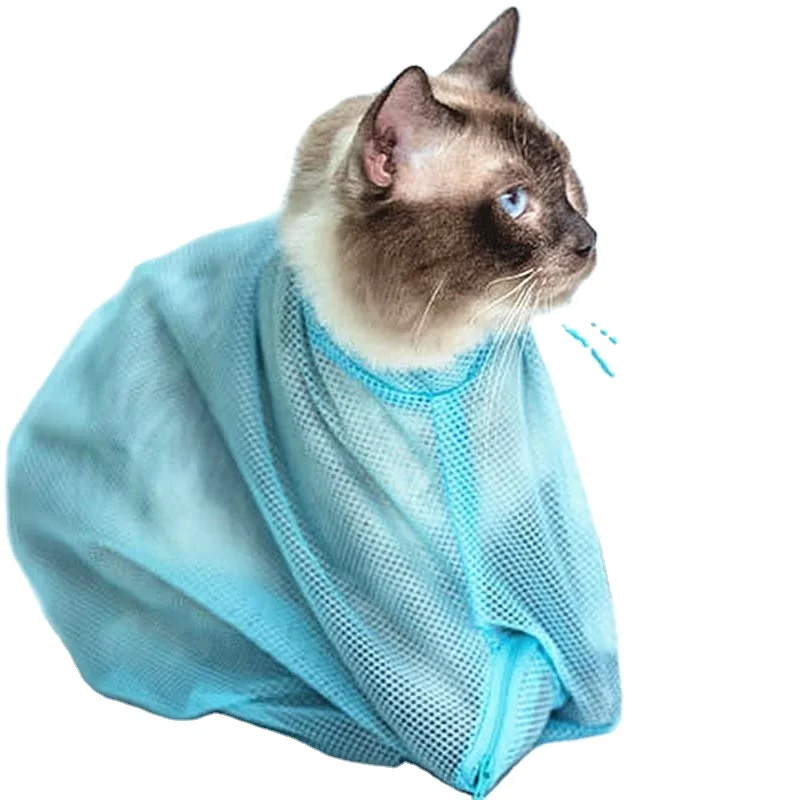 

Pet Restraint Bath Bag For Cat Scratching Bathing Nail Trimming Cat Bag Pack Pet Grooming Cat Bag