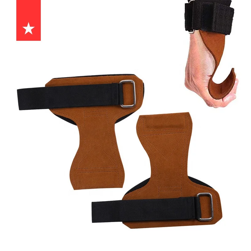 GJZ6145 Cowhide Lifting Gloves Palm Pads Gymnastics Hand Protector Weightlifting Grips Featuring Protective Palm Guard Function