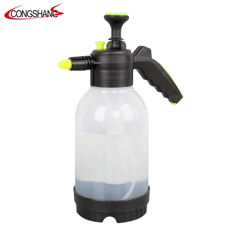 

New Design hand pump sprayer 2L Pressure Water garden Spray bottle, White bottle + black nozzle