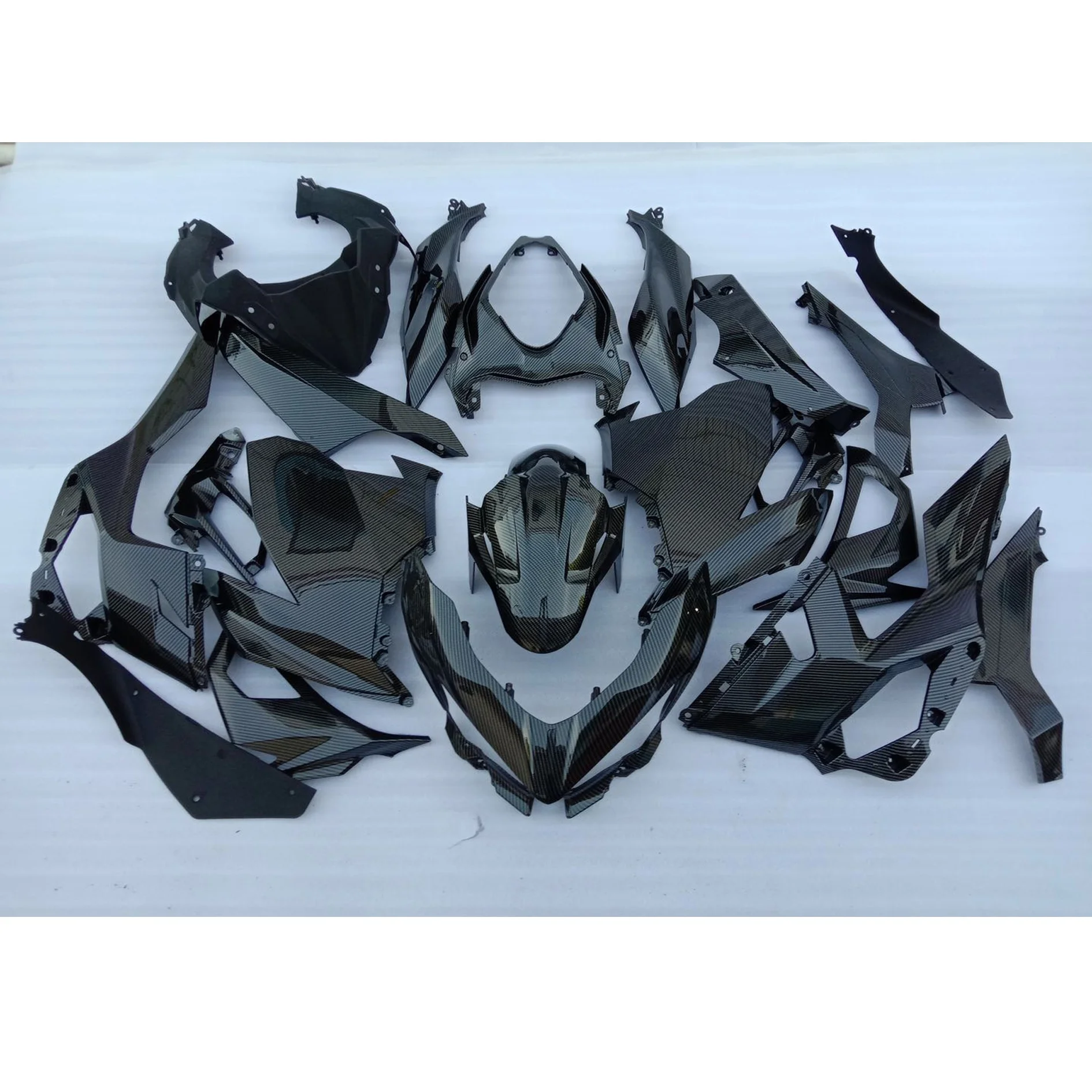 

2021 WHSC Motorcycle Accessories For KAWASAKI Ninja 400 2018-2020 ABS Plastic Fairings Body Kit Unpainted, Pictures shown