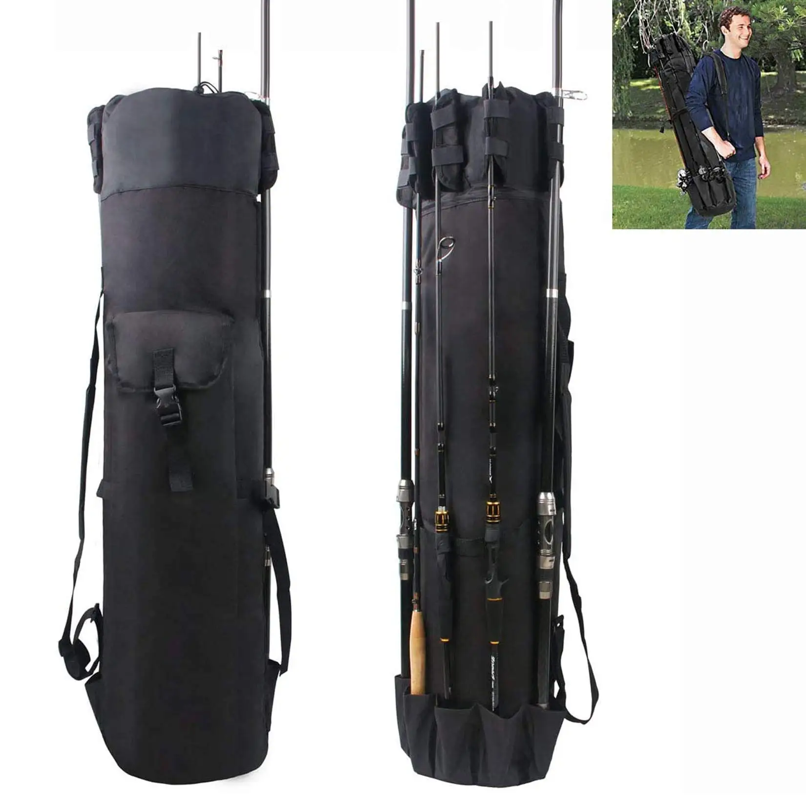 

OEM Factory Price With Rod Holder Portable Carry Backpack Best Fishing Bag