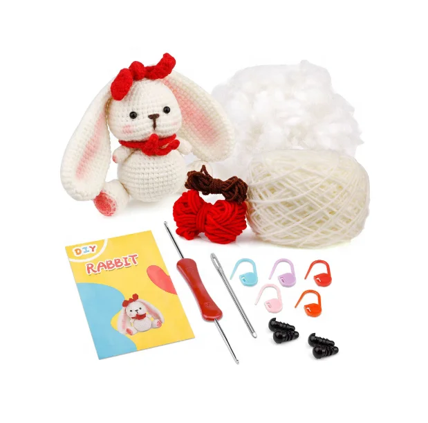 

Animal Crochet Kit With Diy Accessories For Diy Knitting Doll Kit For Beginners Diy Crochet Kit for Girl