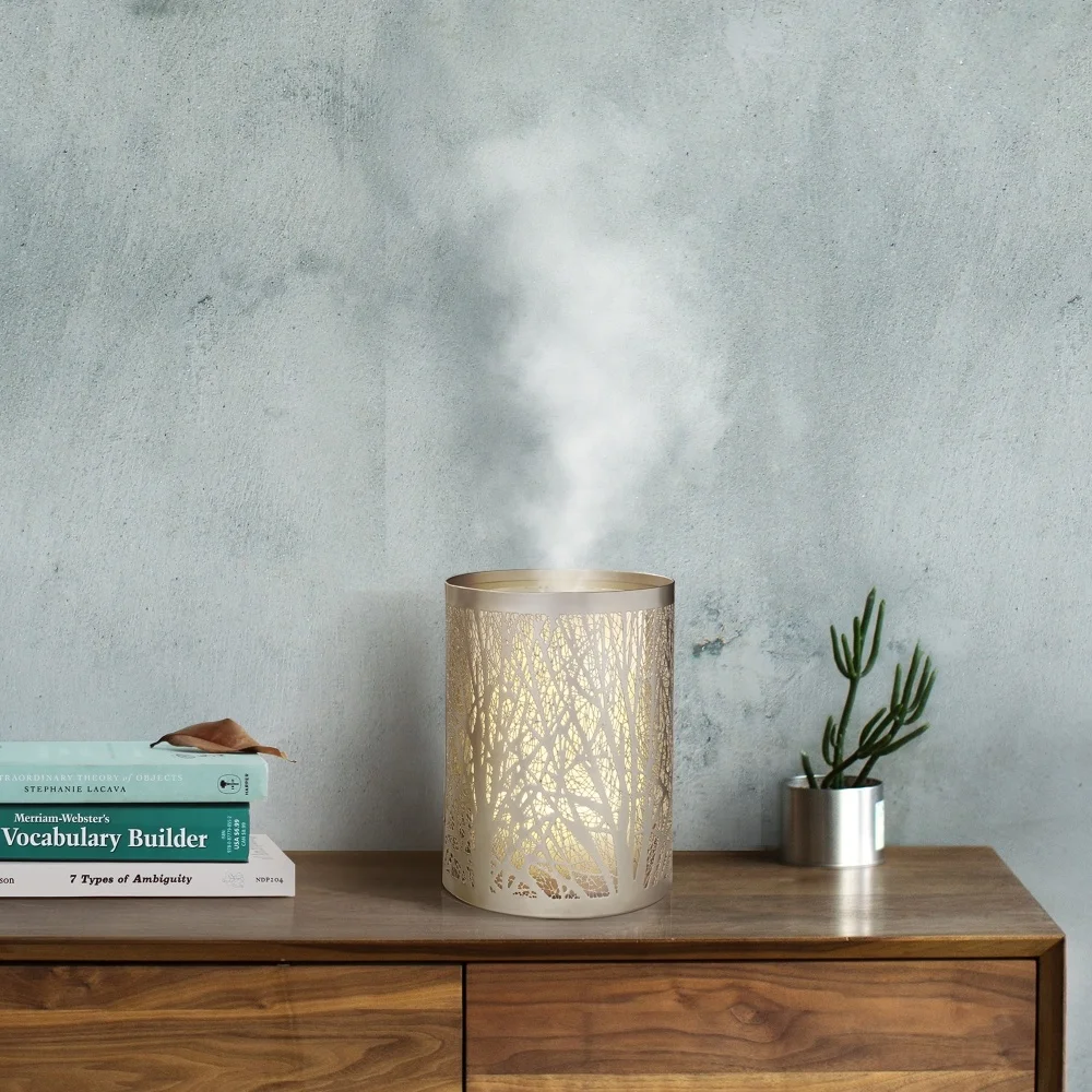 

newest iron aroma diffuser modern 100ml table diffuser led light house decoration, Gold ,silver