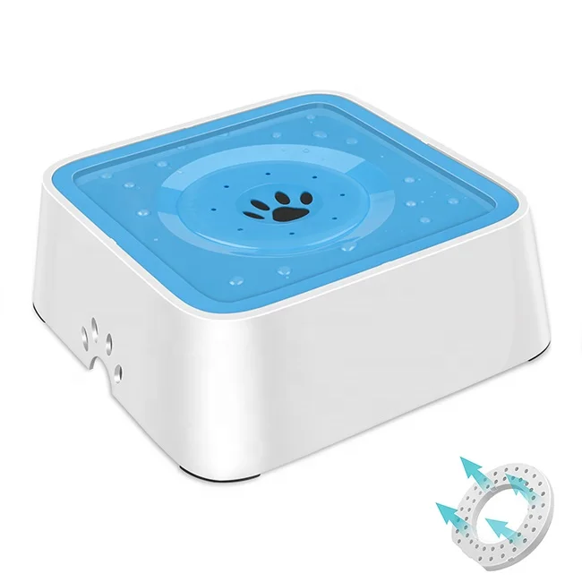 

Outdoor 2L Not Wet Mouth Pet Water Filter Drinking Healthy Portable Dog Water Bowl No Spill, White, grey, blue, pink