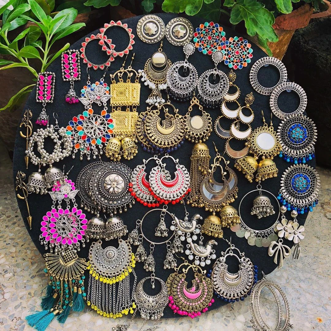 

Barlaycs 2021 Hot Sale Wholesale India Bohemian Ethnic Style Antique Statement Tassel Drop Earrings for Women Wedding Jewelry