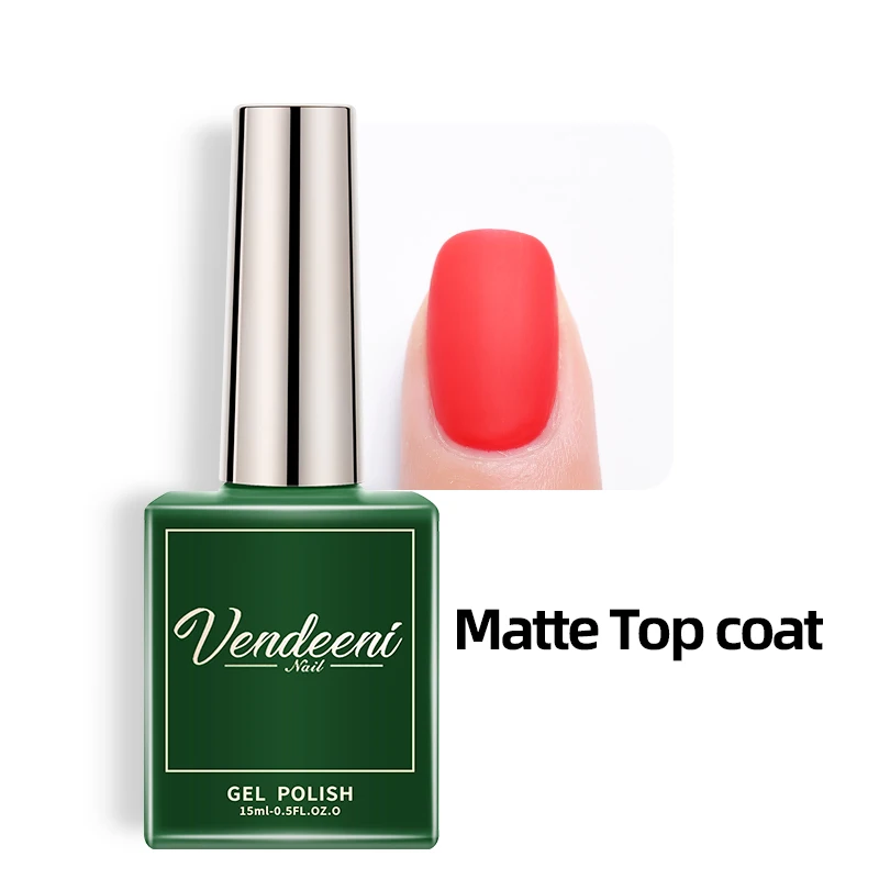 

VDN Free Sample Private Label Matte Top Coat Gel Nail Polish Soak Off Top Base Coat UV/LED Gel Polish, 3000 colors