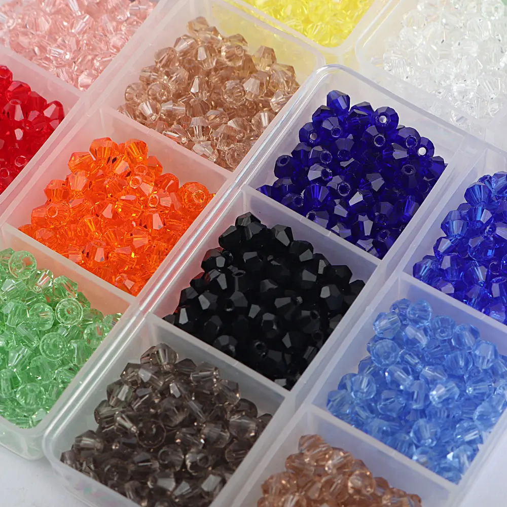 

4mm 600pcs/lot Colorful Crystal Roundle Glass Bead Faceted Loose Beads For DIY Jewelry Making