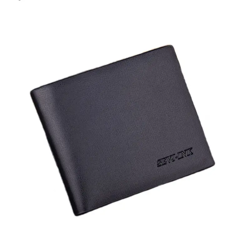 

YS-W073 Classic pu leather short two fold zipper slim card holder minimalist wallet for men