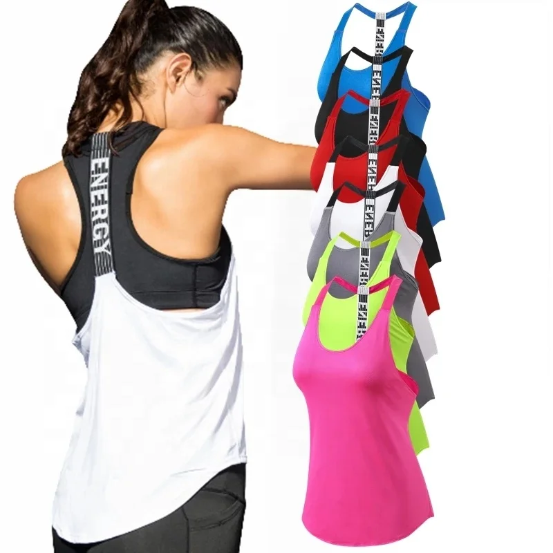 

Wholesale summer fashion yoga tank top quick-dry loose sleeveless sport shirt workout fitness tank top women sublimated tank top, White/black/grey/blue/red/rose/green