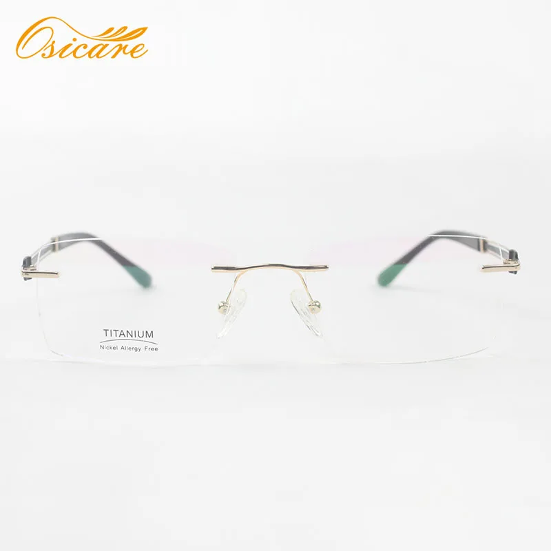 

New in stock brand designer high quality fashion glasses man rimless frame glasses titanium 2021