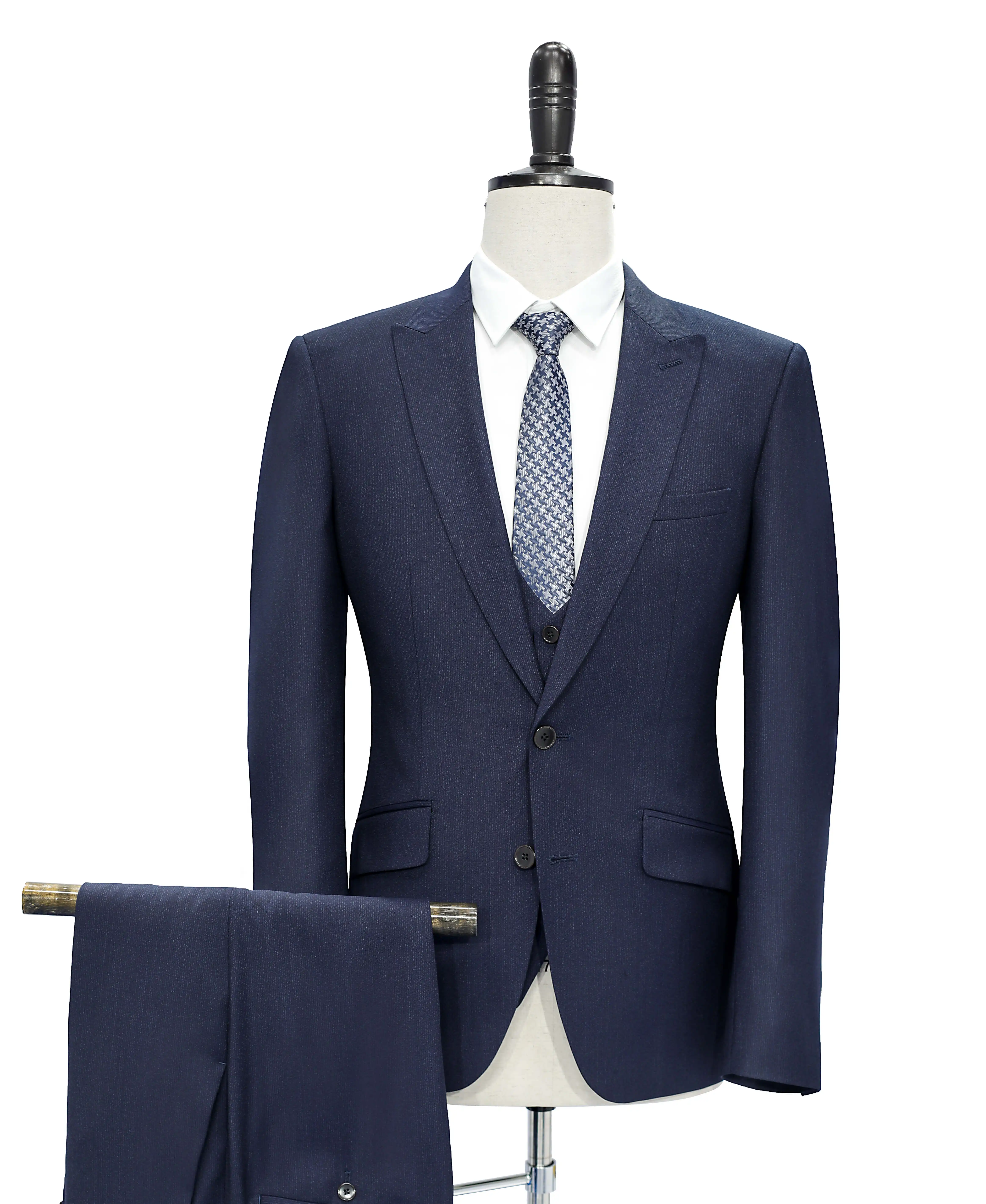

Woolen Notch Lapel Male Suits 2021 Man Clothing Fasion Suit Men Formal Slim Fit Wedding Suits, Navy blue men's suit
