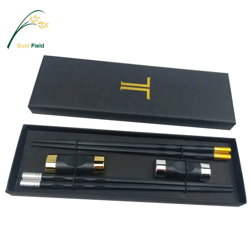 

Chinese Restaurant Popular Alloy Glass Fiber Chopsticks Gift Set With Chopsticks Rack, Alloy glassfiber