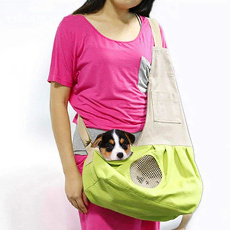 

Breathable Comfort Pet Single Shoulder Dog Bag Outdoor Travel Dog Carrier Sling Mesh Travel Tote Bag, Cuatomized