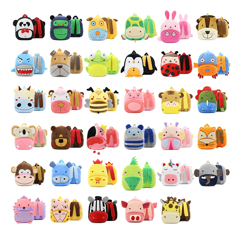 

Wholesale Stuffed Cute Cartoon School Toddler Kids Bag Animal Plush Backpack Children Kids Plush Backpack