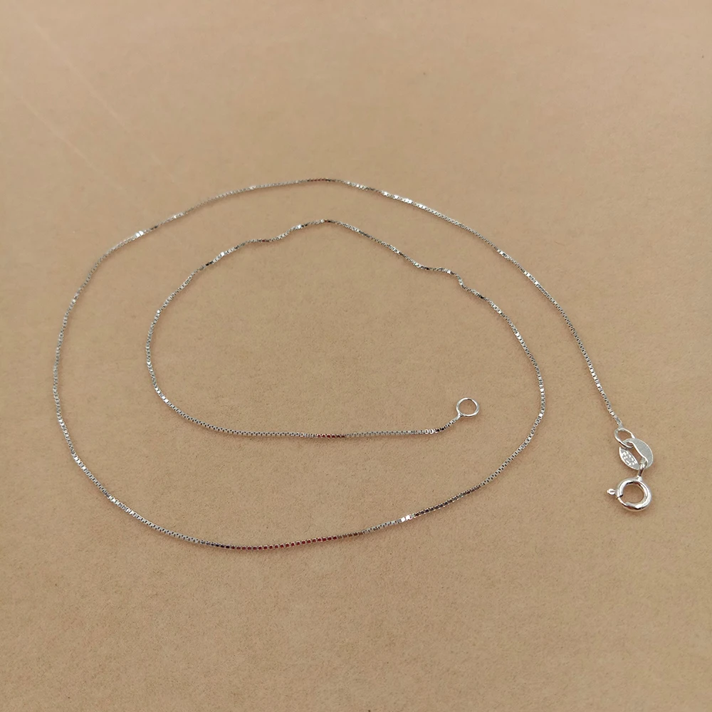 

WHOLESALE BULK PRICE 18 inch S925 Sterling Silver 1.0 mm box chain choker necklace,plating gold and white gold DIY Accessories, 18 k gold and white gold