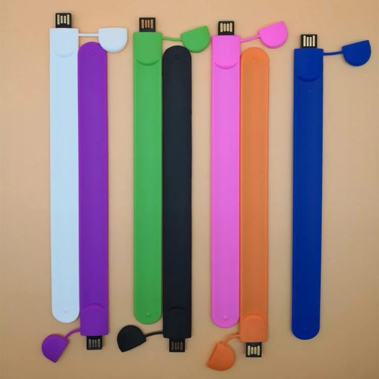 Silicone Bracelet Curly Wrist Band Usb Flashdisk Memory Stick 2.0 3.0 usb flash drive promotion Gift With Printed LOGO Pendrive - ANKUX.COM