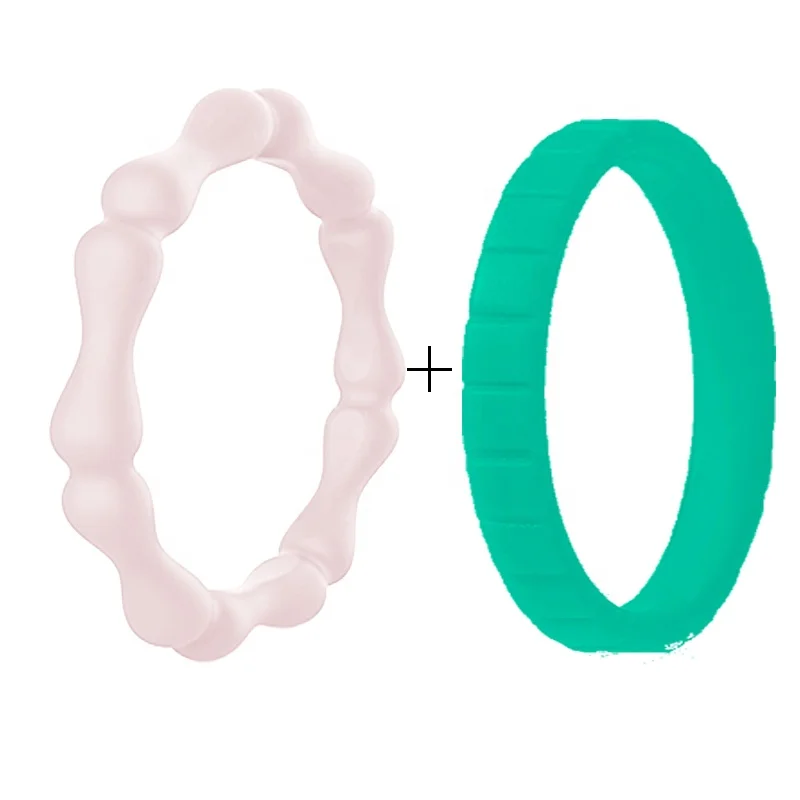 

New Fashion Silicone Fitness Stackable Ring for Women