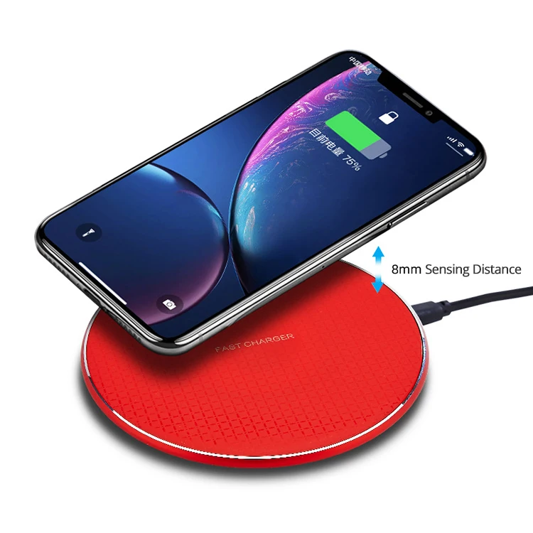 

Hot seling 10W wireless charger qi wireless charger with usb quck charging for Samsung, Black/silver/red/white/blue