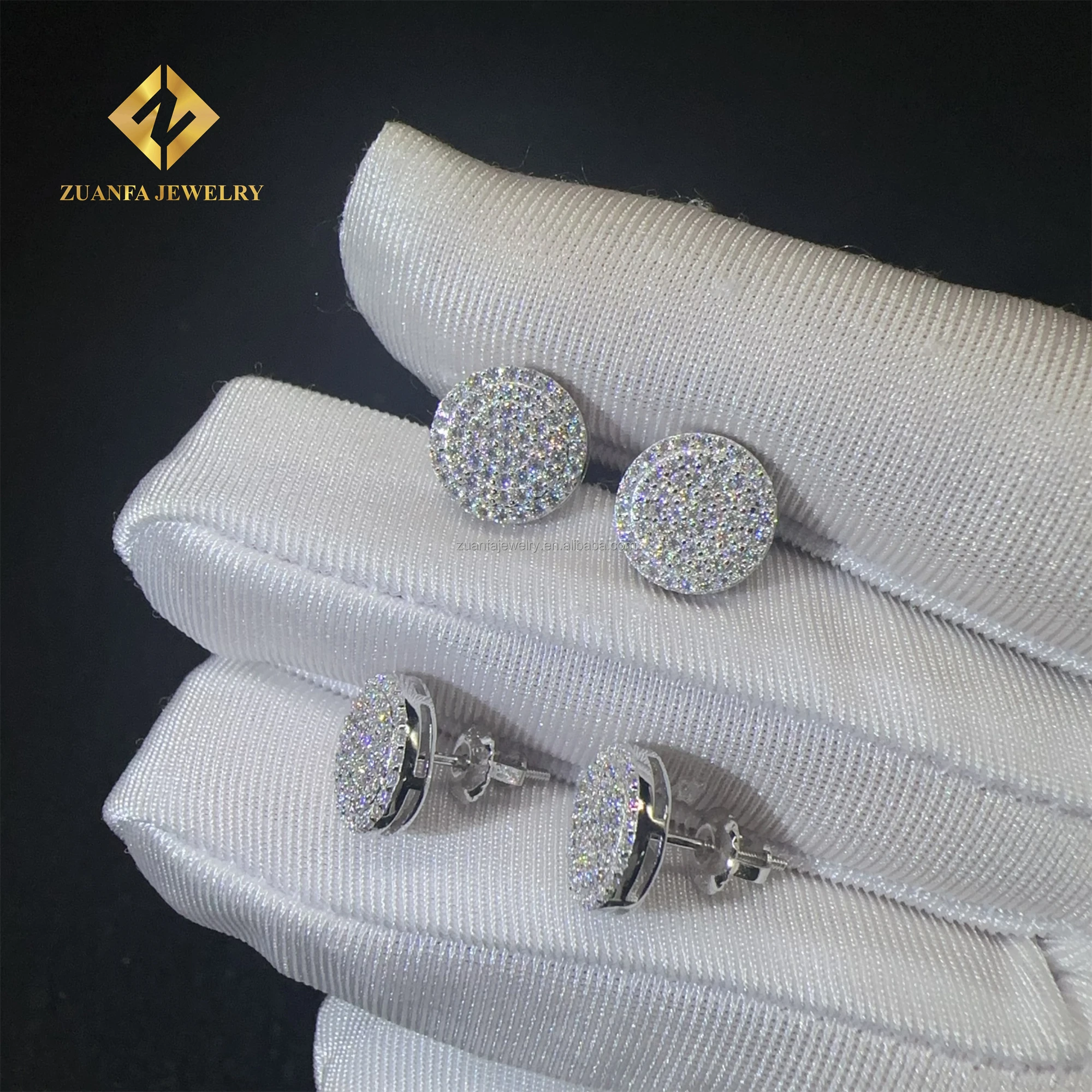Best Selling Pass Diamond Tester  GRA Certificates Screw Back Iced Out Earring Man VVS Moissanite Diamond Hip Hop Earring Man