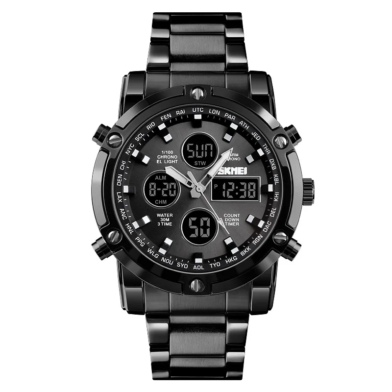 

hot sale wholesale sports watch SKMEI 1389 military wrist digital double display watches hour, Optional