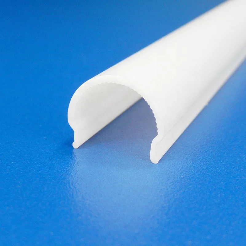 Customized Environmental PC Plastic Diffusion Tube Extrusion Profile LED Light Cover Strip