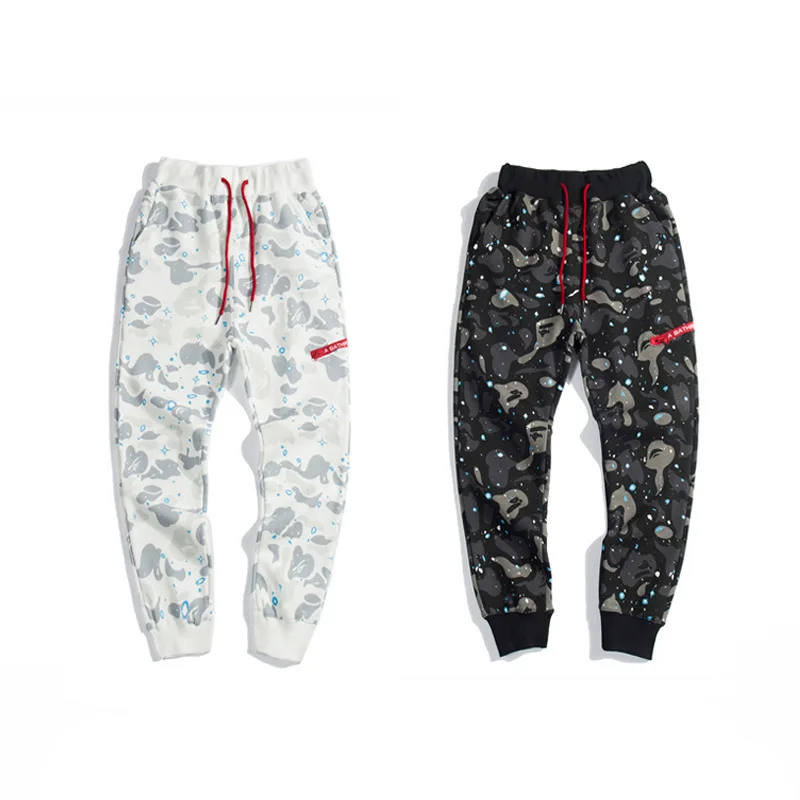 

One Piece Hot Sale Bape Fashion Pant Street Luminous Bape starry sky casual pants unisex, Customized colors