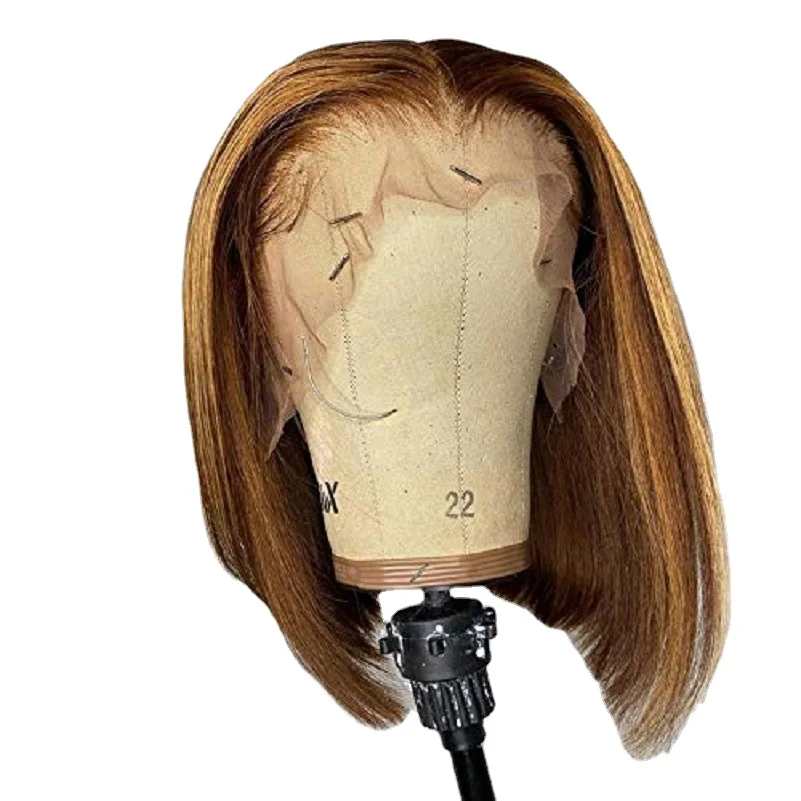 

Dropshipping New Fashion Women Shoulder-length Straight Hair Wig Middle Part Bangs Hairpiece Synthetic Hair Head Cover